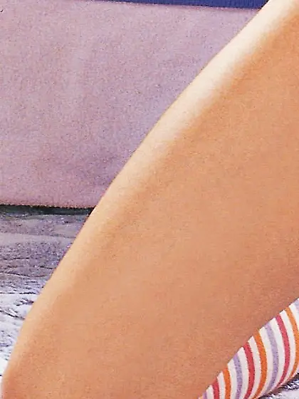 Long haired brunette chick Lexy Sweet takes off her panties to g