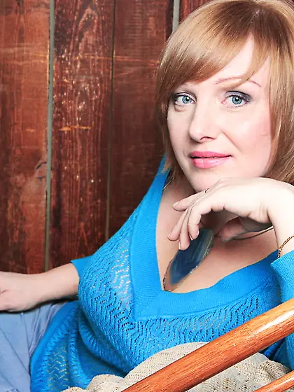 White milf with fire red hair and beautiful...