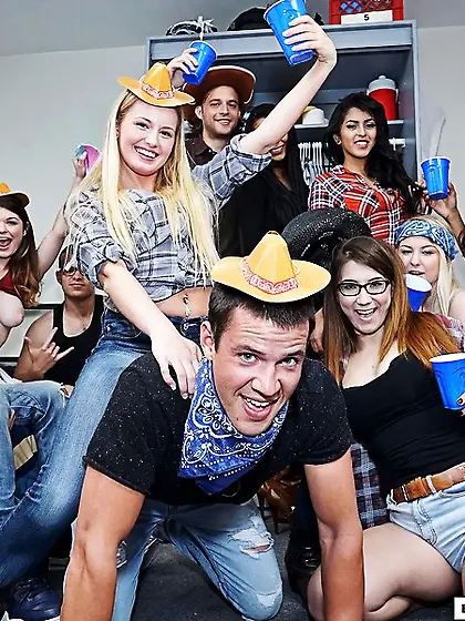 Cowgirl party harlots flashing