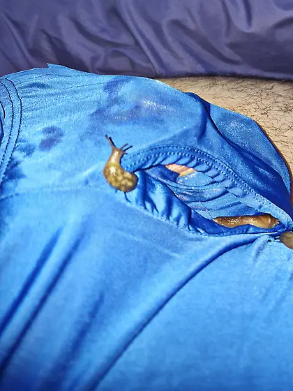 Slug pleasures my cock inside and out