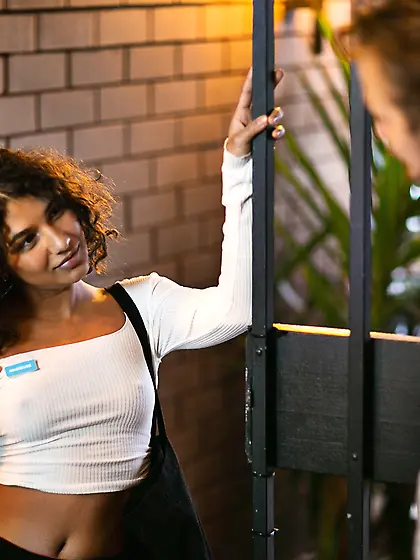 Hot curly mulatta sucks