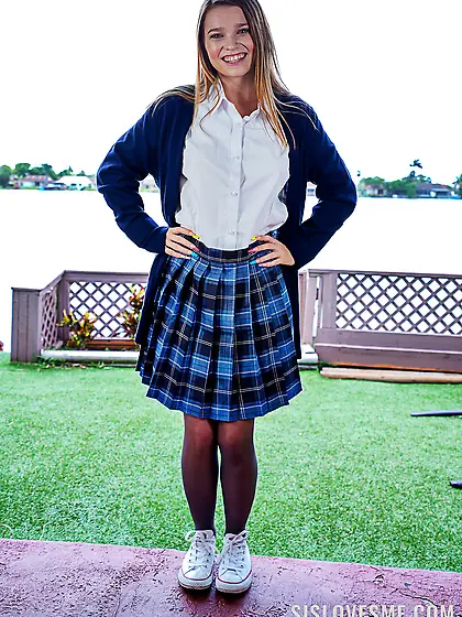 Seductive schoolgirl seeking out sensational orgasms in this one