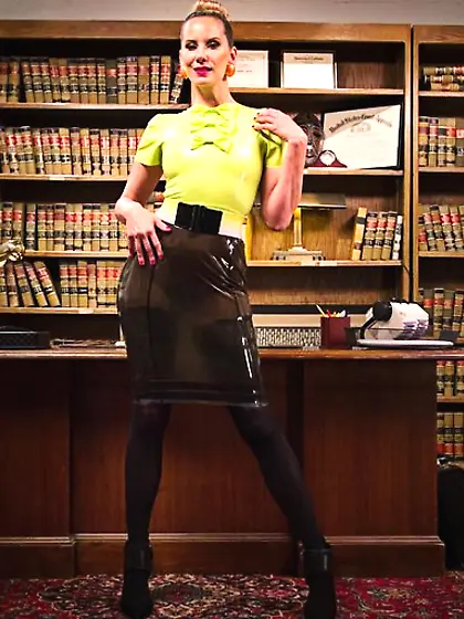 Beautiful blonde office slut