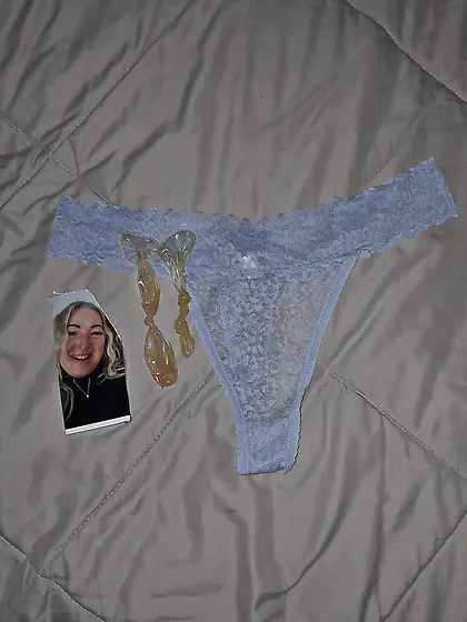 My mums pic and panties w 2 condoms of cum
