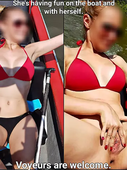 Hot blonde girl shows herself naked in public.