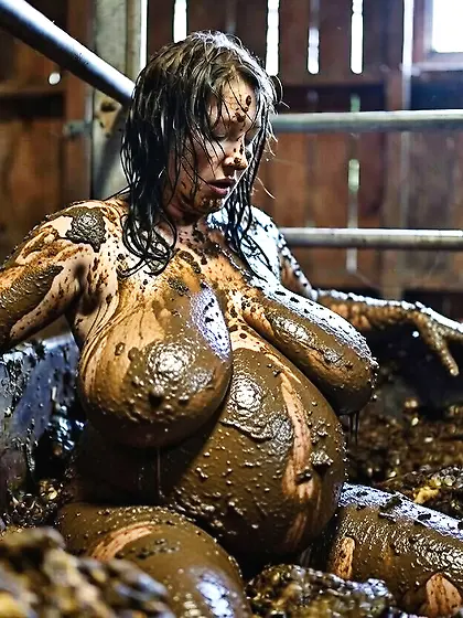 Busty pregnant MILF loves manure