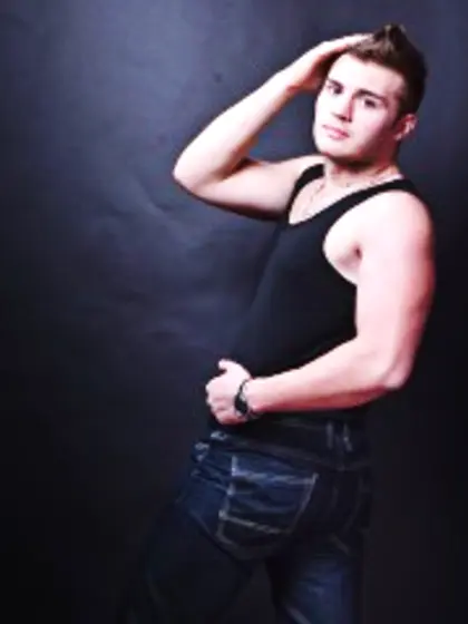 Brunette Young Man Alex Close Up.