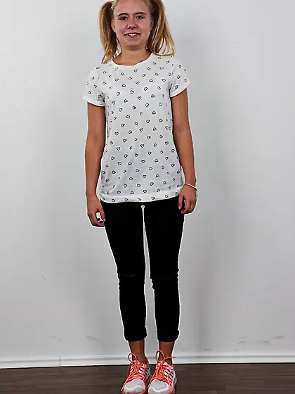 Shy blonde slut convinced