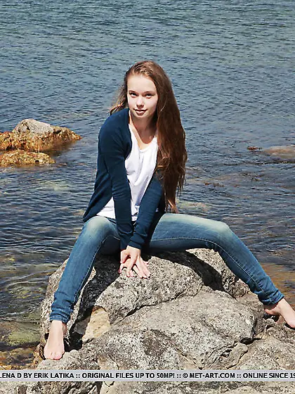 Blue-eyed darling seaside gorgeous