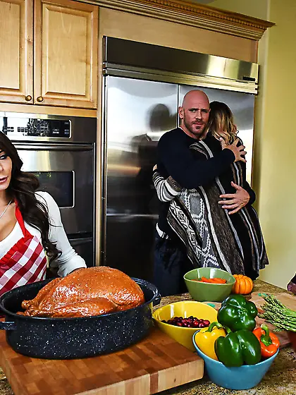 Brunette is going to worship dick and look horny as fuck too