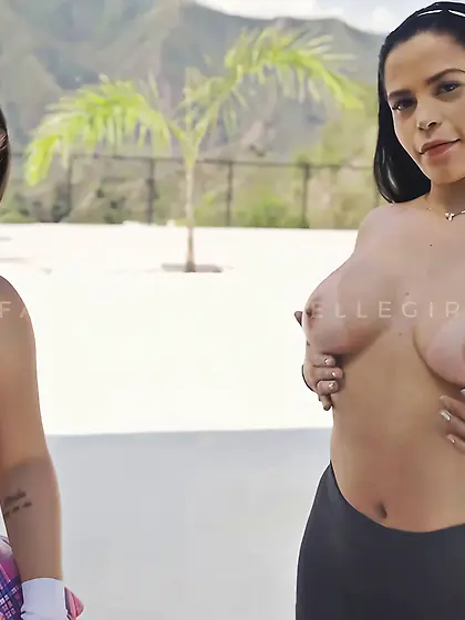 Andrea Restrepo Nude Double Dildo Lesbian Yoga