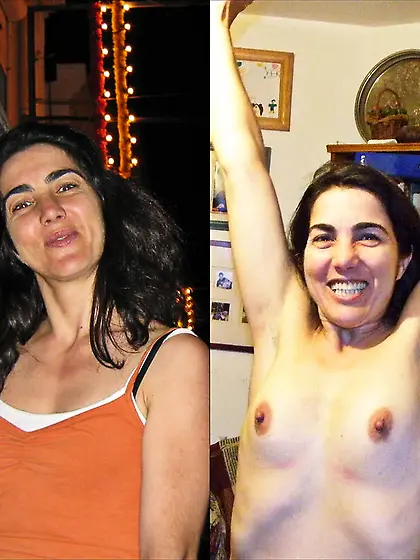 Dressed and undressed amateur milf