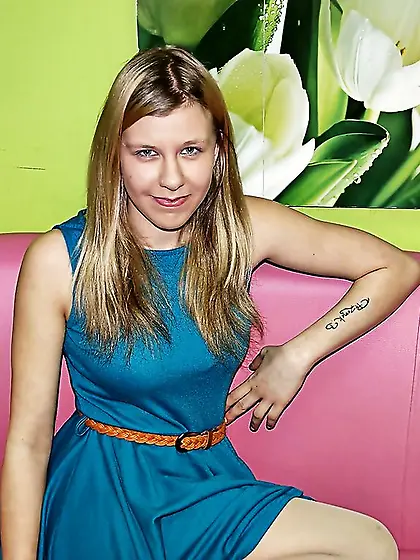 White teen blonde hair