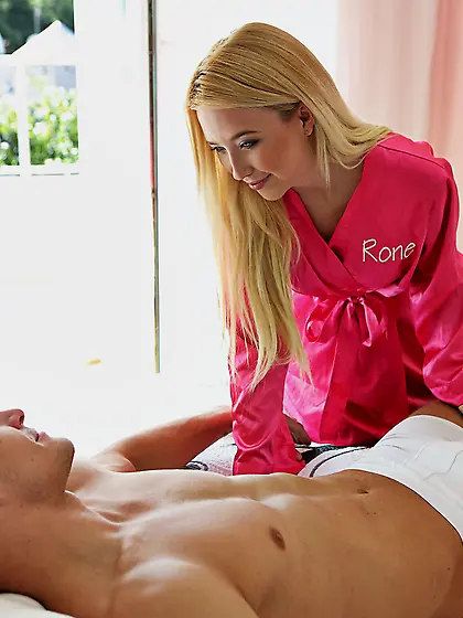 Blonde nubile blowjob