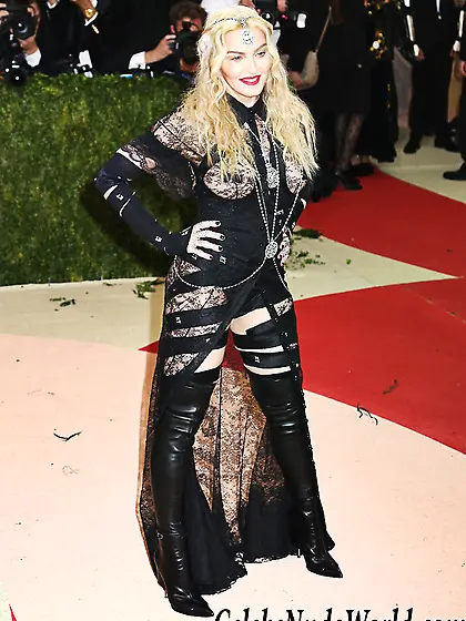Madonna Nipple Tape At The Costume Institute Gala In NYC