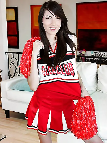 Sexy skinny cheerleader