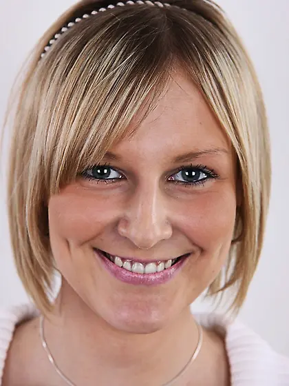 Fresh blonde teen strips