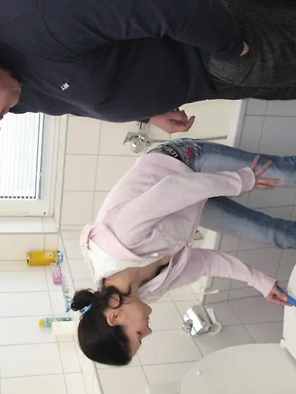 Tattooed bald dude handling