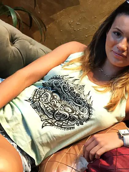 European brunette teen pov