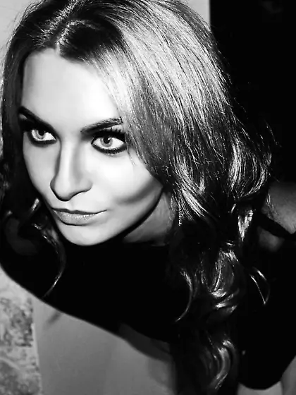 White girl blonde hair