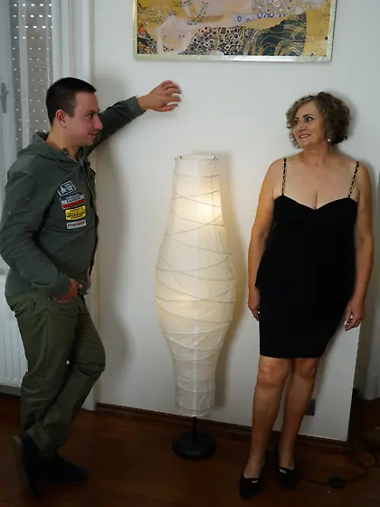 Young man has sex with next door granny