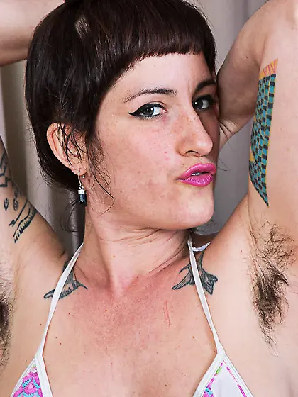 Mature brunette armpits