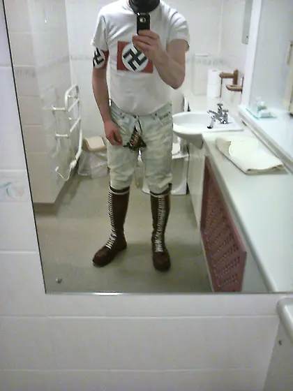 Gay skinhead boots salute sex