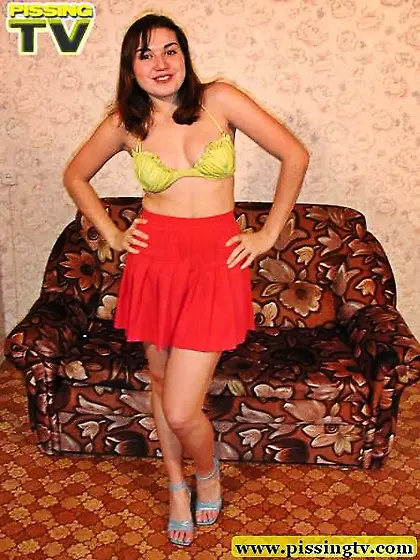 Aimed pissing into glass