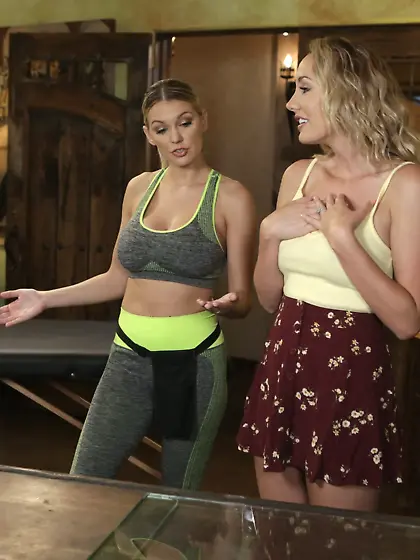 Brett Rossi and Kenzie Taylor licking their wet pussies