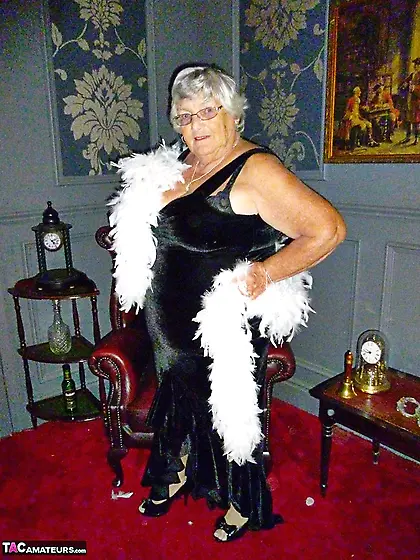 Engaging elderly short haired