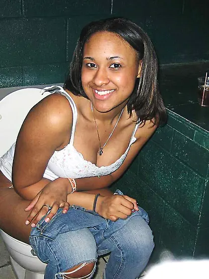 Ebony Women on the toilet