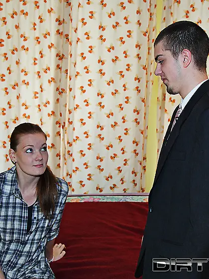 Redhead babe rammed hard