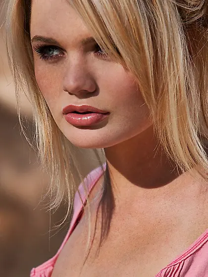 Charming blonde takes tennis