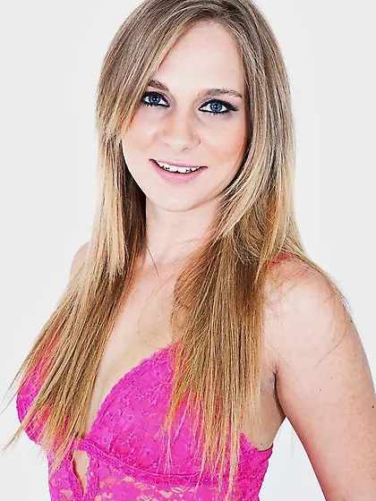 Sexy blonde teen Katie Zane is posing nude and sucking cock unti