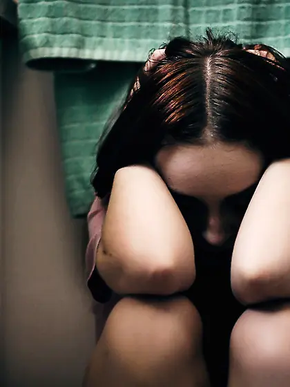 Tiny long-haired teen pussy