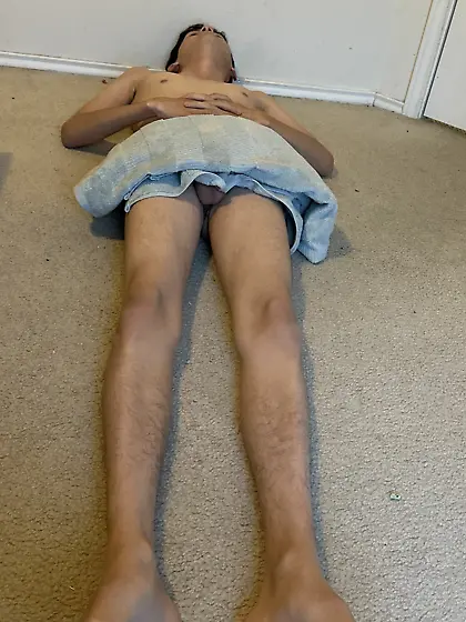 HOT 19 year old boy playing dead