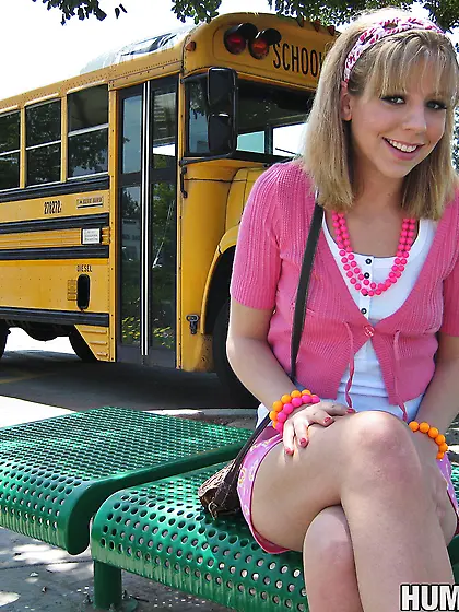 Blonde masturbates in green rubber gloves before swallowing a hu