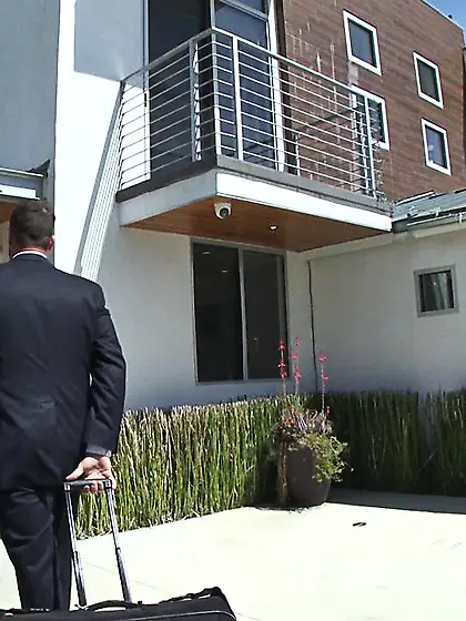 Young chick blue shorts