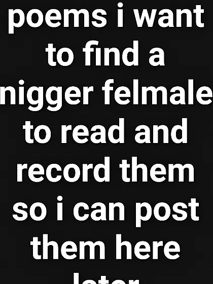 Casting call for female nigger bitches