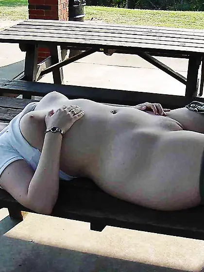 Warm enormous female showcasing off