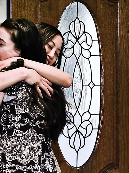 Horny brunettes Lily Lou and Alexia Anders pleasuring each other