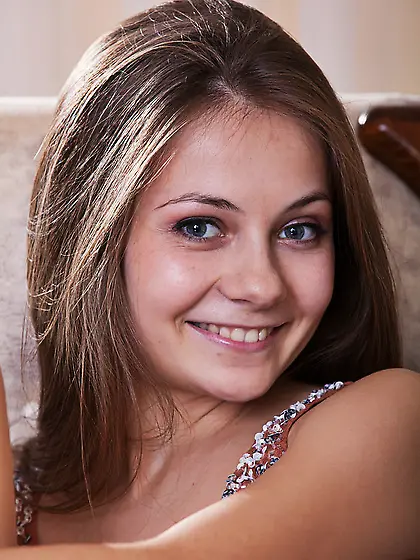 Young confident sweetheart exposes