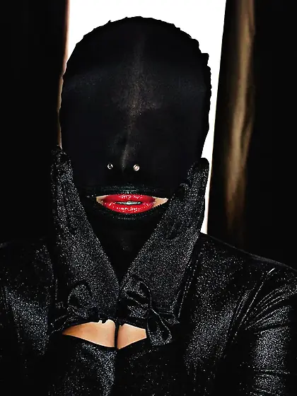 Hood and Red Lipstick