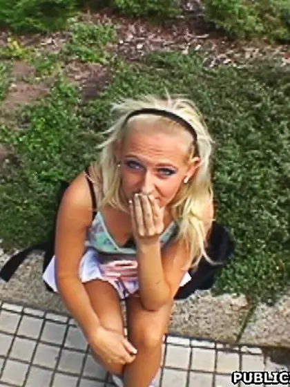 Lusty blonde chick tight