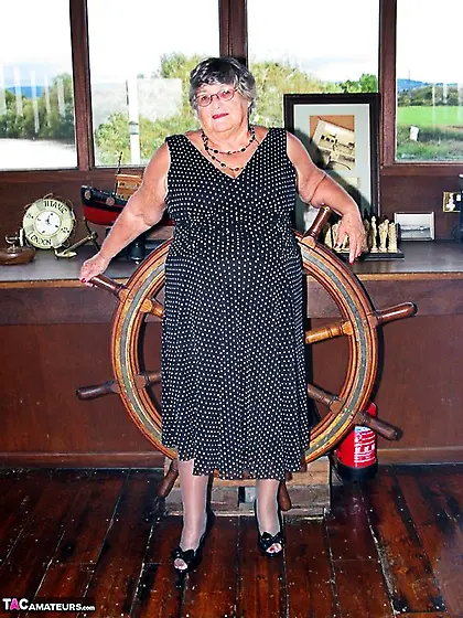 Delightful elderly curvy blonde