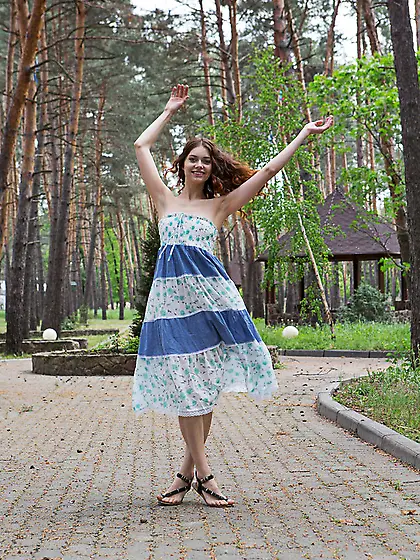 Girl summer dress showing