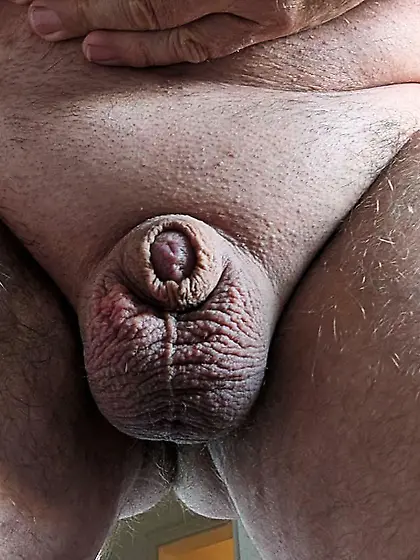 very tiny Cock with balls for torture