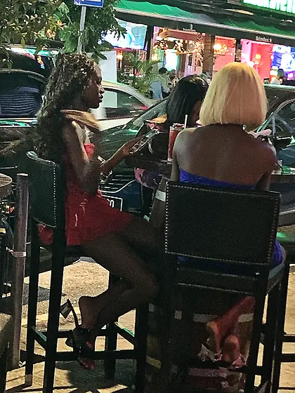 African 'escorts' (read,  street walkers) in KL