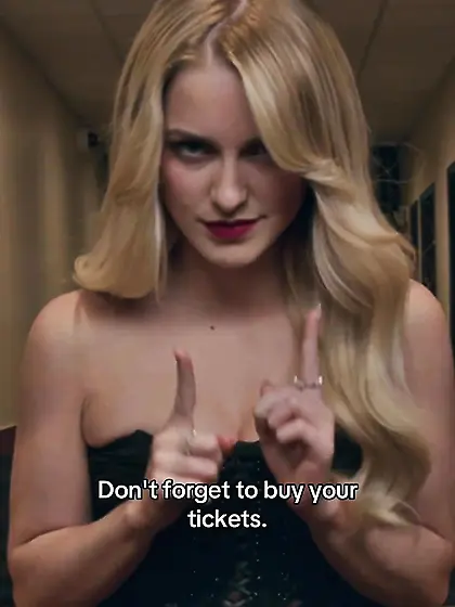 McKenna Grace in a black dress