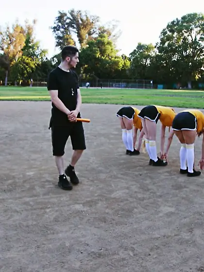 Uniform amateur teen redhead